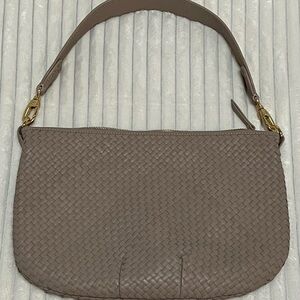 Quince handwoven leather shoulder bag